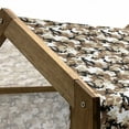 thumbnail image 5 of Camouflage Pet House, Abstract Style in Various Shades of Brown Pattern Camouflage Motif, Outdoor & Indoor Portable Dog Kennel with Pillow and Cover, 5 Sizes, Pale Caramel Tan Black, by Ambesonne, 5 of 5