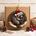thumbnail image 3 of Christmas Raccoon Funny Hanging Decorations, Cottagecore Cute Raccoon Xmas Tree Pendants Lightweight Shatterproof Whimsical Animal Decor for Home Tree Window Indoor Party Decoration, 3 of 5