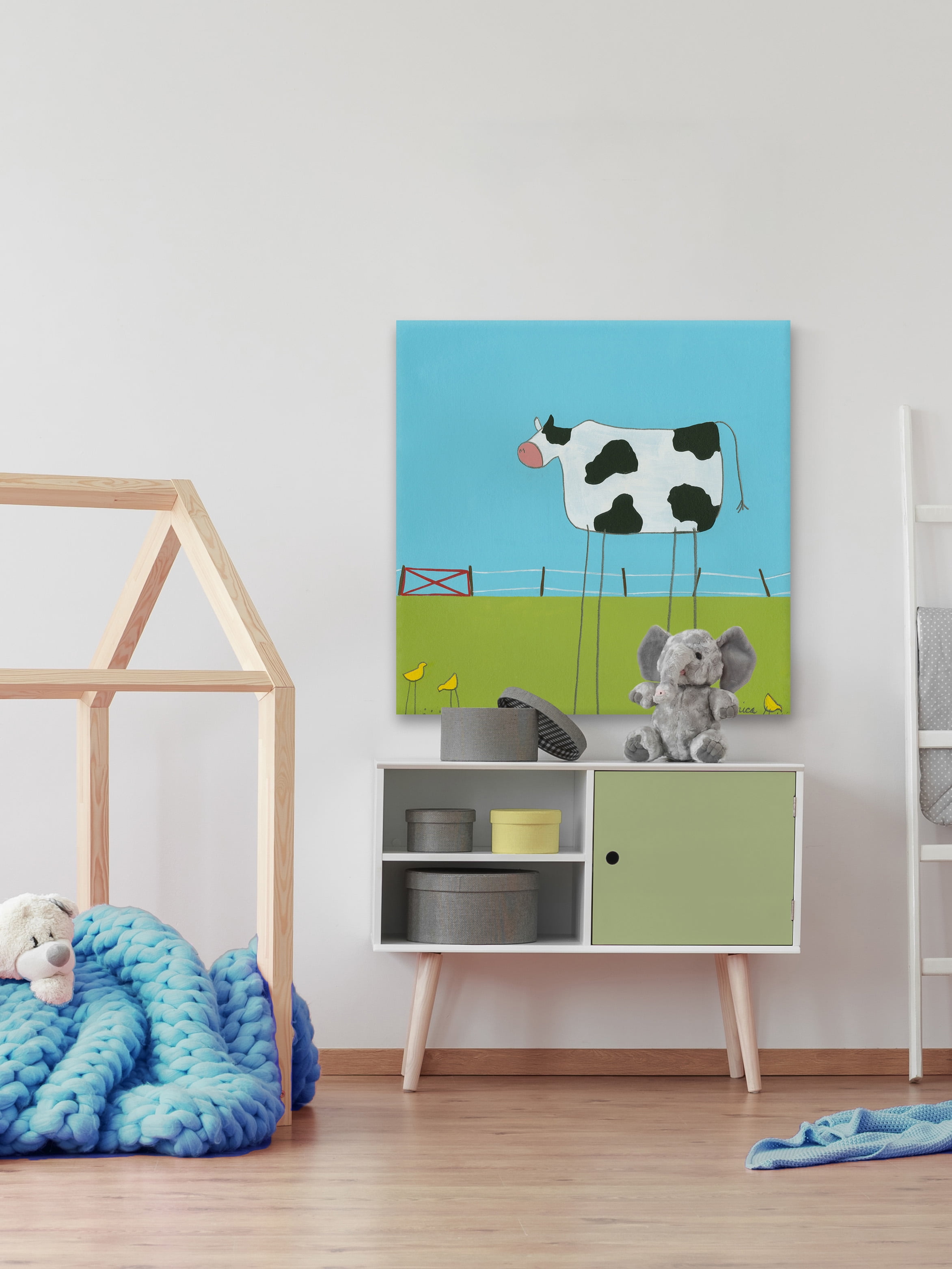 Marmont Hill Leg Cow II Canvas Wall Art