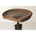 thumbnail image 2 of Bowery Hill Tabouret de Bar Réglable en Bois Pivotant Sans Dossier en Noyer Vieilli, 2 of 12