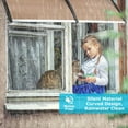 thumbnail image 5 of WoofPaw Polycarbonate Door Window Awning, All Weather Rain Snow UV Protection Front Entry Canopy with Heavy Duty ABS Bracket for Residential & Commercial Exterior Use Brown Board  Black Bracket 80x40, 5 of 18
