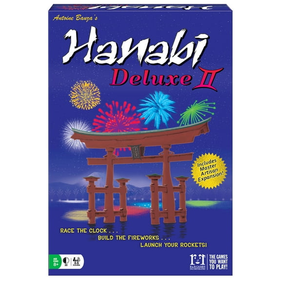 Hanabi Deluxe II - R&R Games, Cooperative Innovative Tile Game, Share/Remember Information, Age 8 , 2-5 Players, 30 Min
