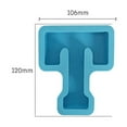 thumbnail image 2 of WEGFTDUOP 26-Piece Flexible Silicone Alphabet Letter Cake Baking Mould Blue English ABC Reusable Tray for Resin Soap Candle Wax Epoxy Desktop Party DIY Decoration Craft Supply Kitchen Utensils, 2 of 2