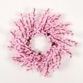 thumbnail image 2 of Farfi Artificial Wreath No Wilting Elegant Pink Beautiful Fake Flower Door Wreath Home Decoration (Pink), 2 of 13