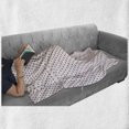 thumbnail image 6 of Diamonds Soft Flannel Fleece Throw Blanket, Dotted Rhombus Patterned Backdrop with Traditionally Cut Stones Composition, Cozy Plush for Indoor and Outdoor Use, 70" x 90", Blue Grey Ruby, by Ambesonne, 6 of 6
