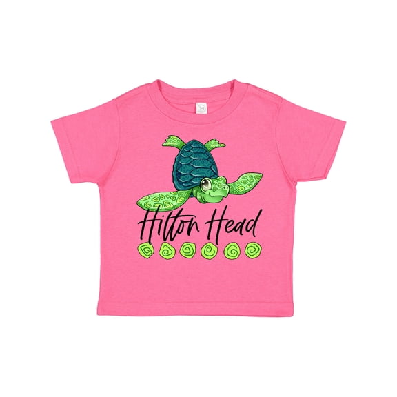 Inktastic Hilton Head Cute Smiling Sea Turtle Boys or Girls Toddler T-Shirt