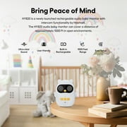 Audio Baby Monitor with Rechargeable Battery, Full-Duplex Wireless Intercom with 1000Ft Range, Baby Monitor Audio Only with Clear Sound, Two-Way Talk - for Home, Kids, Elderly, Pets, Indoor/Outdoor
