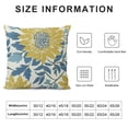 thumbnail image 5 of JRXY  Set of  New Living Series Leaf Geometric Yellow and Blue Throw Decorative Pillow Cover Cushion Cover White, 5 of 5