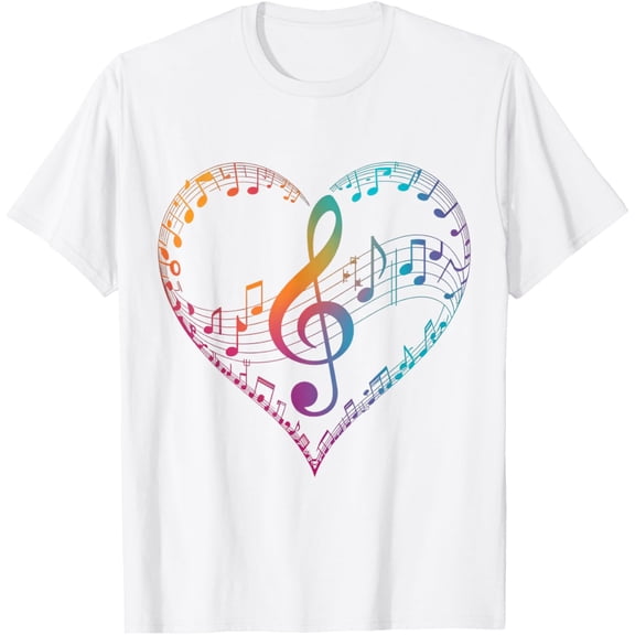 Exquisite and comfortable- Musical Notes Treble Clef Music T-Shirt