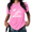 Pink, variant on UNISHE Women's Vintage Floral Book Graphic Tee - Oversized Aesthetic Short Sleeve Crewneck Top, Dark Wash Look, Trendy Summer Outfit