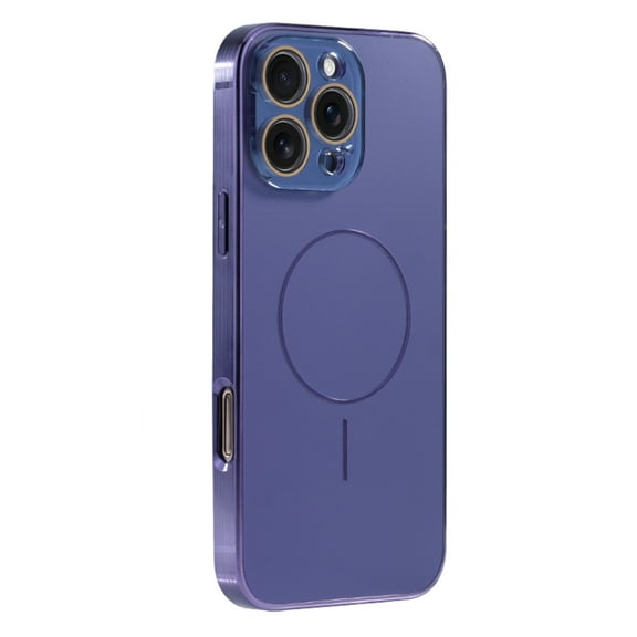 TECH CIRCLE for iPhone 15 Plus Crystal Hybrid Case Shockproof All-Inclusive Camera Protection Magnetic Slim Luxury Business Frosted Cover, Compatible with MagSafe Wireless Charging,Darkpurple