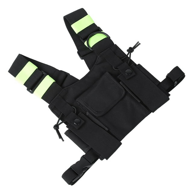 Estuche de transporte para el pecho, banda reflectante amarilla, bolsa para arnés de pecho, paquete frontal de arnés para pecho, ultra sensible