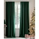 thumbnail image 1 of Cortinas de terciopelo lujoso Lazzzy verde esmeralda blackout 230x229 cm 2 paneles, 1 of 9
