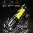 thumbnail image 4 of YUVA 1000 Lumens Zoomable LED Flashlight, IPX5 Waterproof, 3 Lighting Modes (High/Low/Strobe), USB Rechargeable with 3500mAh Battery, Power Bank Function, Long Range for Outdoor Camping Emergency, 4 of 8