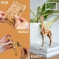 thumbnail image 5 of Little & Wood: Woodlet: Medium - Moose - Brown, 3D Wooden Kit-Set, Animal Puzzle, Easy Assembly, Pop Build Fun, 100% Sustainably Sourced Wood, Ages 6+, 5 of 8