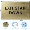 thumbnail image 2 of ADA CENTRAL SIGNS - 6" X4" Exit Stair Down Sign - ADA Compliant Tactile Graphics Grade 2 Braille Text | Fire Safety Emergency Exits, Stairwell Wall Signs for Malls, Offices, Schools, and Restaurants, 2 of 7