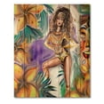 thumbnail image 3 of Designart 'Tropical Amazon Warrior Woman ' Traditional Print on Natural Pine Wood, 3 of 5