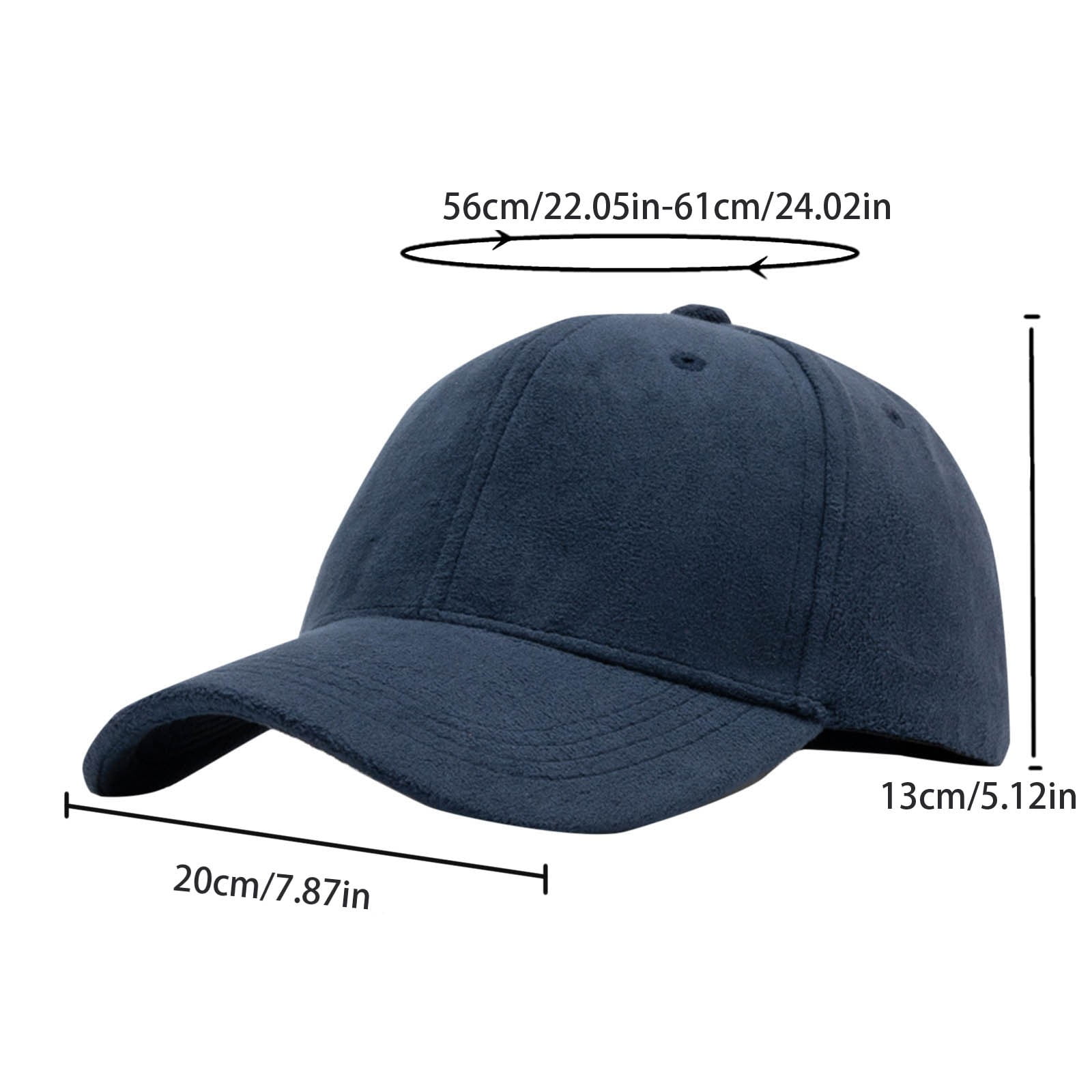Trendy Apparel Shop Plain Faux Suede Leather Baseball Cap - Grey, Adjustable, Structured Fit - View #11