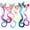 Cute, variant on 6-Colors Unicorn Hair Bows Clips Hair Accessories For Girls Glitter Braided Curly Gradient Color Wig Hair Extensions(6PCS)
