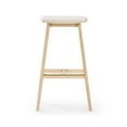 thumbnail image 6 of Beryl Upholstered Bar Height Stool (30in) - 4 pack, Blonde/Sesame PU Leather, 6 of 11
