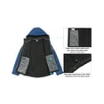thumbnail image 6 of Little Donkey Andy Men's Lightweight Fleece Lined Water Repellent Jackets Hooded Windproof Jackets for Hiking Outdoor Blue Plaid XL, 6 of 7