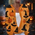 thumbnail image 2 of IYYVV Halloween Sweaters for Women Button Knit Cardigan Long Sleeve Ghost Graphic Cute Spooky Fall Winter Trendy Tops 2026 Saffron S, 2 of 5