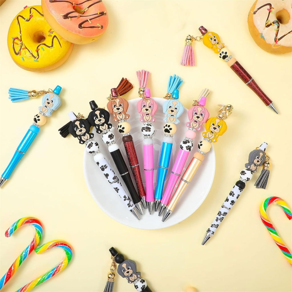 Necvior 12x DIY Pens Making Kits Beadable Pens Kits Ballpoint Pen Writing Pen