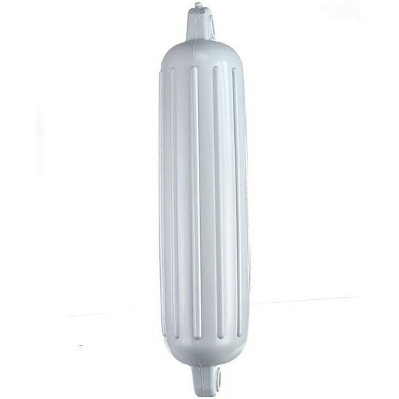 1 pack-Attwood 9356D1 Softside Ribbed Boat Fender, 24" Length x 6" Dia, White
