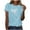 Light Blue, variant on Tops for Women Trendy Going Out Tops For Work In The Summer White Tshirts Shirts V Neck Pack Summer Blouses 2025 Plus Size