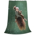 thumbnail image 2 of Fotbe Squirrel Manta de Franela Acolchonada con Estampado, Súper Suave y Esponjosa, Extra Grande para Sofá, Cama, Uso Todo el Año-80"x60", 2 of 7