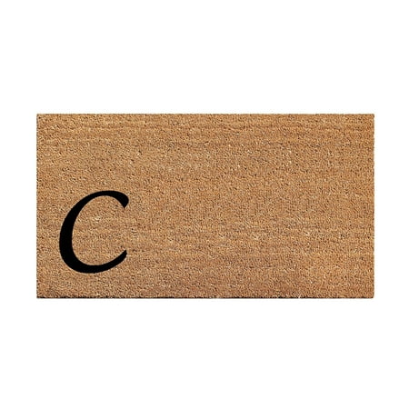 A1hc First Impression Plain Coir Monogrammed Doormat 18 X