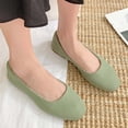 thumbnail image 4 of Miluxas Women's Ballet Flats, Square Toe Slip-On Shoes with Soft Breathable Fabric, Lightweight Casual Flats for office,Walking Green 6(37), 4 of 9