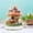 A, variant on Easter Desktop Decoration Plastic 2D Bunny Egg House Table Centerpieces Easter Cute Bunny Mushroom House Tabletop Ornaments for Table Tabletop Home Indoor Decorations