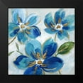 thumbnail image 2 of Nan 12x12 Black Modern Framed Museum Art Print Titled - Flowering Blues I, 2 of 5