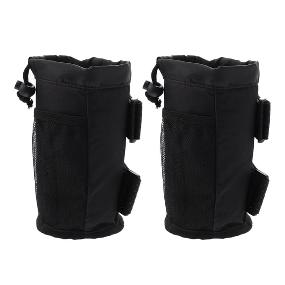 Unique Bargains 2pcs Bike Water Bottle Holder for Wheelchair ATV Mountain Scooter Black