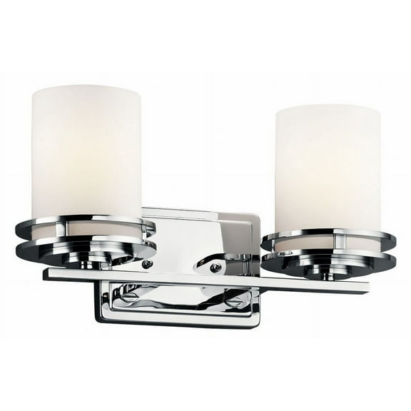 5077CH Kichler Lighting Hendrik - 2 light Bath Fixture - with Soft Contemporary inspirations - 7.75 inches tall by 14.5 inches wide-Chrome Finish