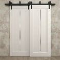 thumbnail image 3 of Sliding Closet Barn Bypass Doors 48 x 80 inches | Ego 5014 Painted White Oak | Modern 6.6ft Rails Hardware Set | Wood Solid Bedroom Wardrobe Doors, 3 of 5
