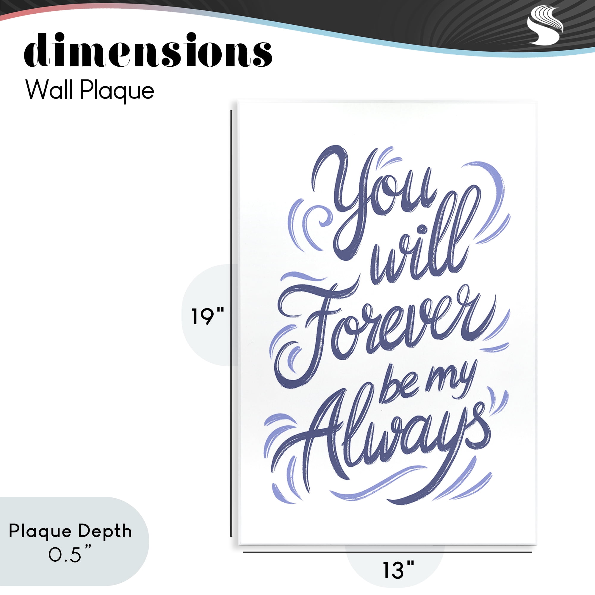 Stupell Industries Forever Be My Always Wall Plaque Art, design by Martina Pavlova
