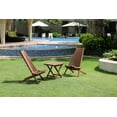 thumbnail image 5 of Melino Wooden Folding Tamarack Chair Low-Profile Outdoor Lounge Seating, Chestnut, 2 Pack, 5 of 9