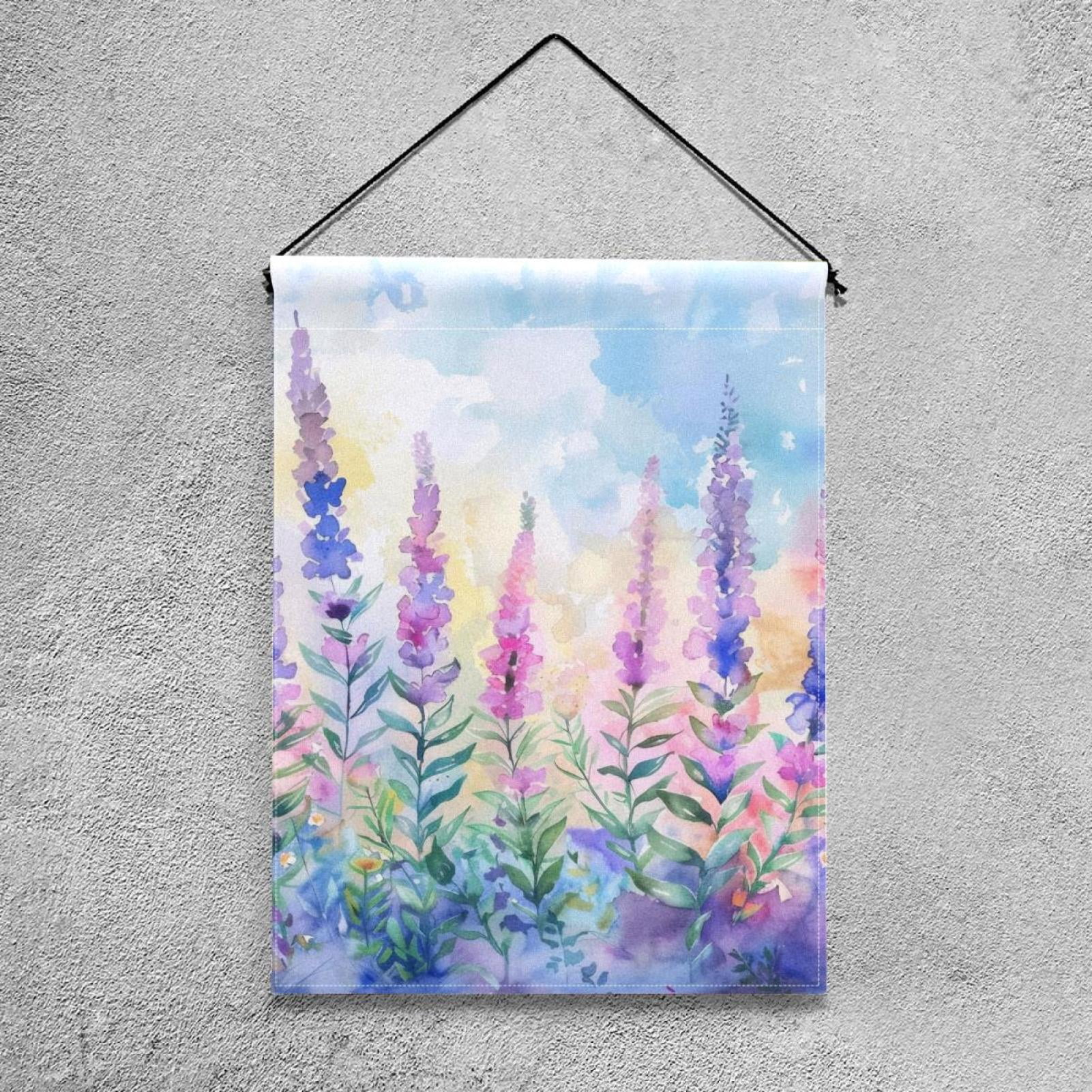 Lavender and Wild Herbs Double Sided Garden Flag Decorative Weather Resistant Yard Flag, Large DIY Vertical Flag for Farmhouse Patio Lawn, 28x40 Inch