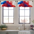 thumbnail image 4 of LALILO Kitchen Curtain Valance Watercolor Mandala Lace Rod Pocket Window Curtain 52"x 18" Set of 2, 4 of 7