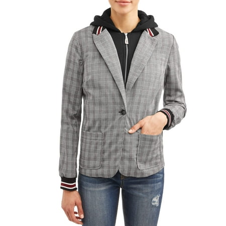 EV1 from Ellen DeGeneres Varsity Zip Up Hoodie Blazer Women's