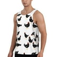 thumbnail image 2 of Rateoe Funny Chicken Pattern Sleeveless Gym Shirt Muscle Tee Breathable Workout Shirt Slim-Fit Tank Quick Dry Fit Muscle Tank Top Bodybuilding Sleeveless T Shirt-3X-Large, 2 of 7