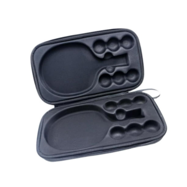 Bolsa de tenis de mesa Funda protectora para palas de tenis de mesa para competición en interiores Negro con 2 bandejas