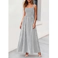 thumbnail image 3 of PRETTYGARDEN Women's Maxi Striped Dress Summer Sleeveless Square Neck Smocked A Line Long Flowy Spring Vacation Sundress, 3 of 10