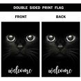 thumbnail image 3 of Cat Welcome House Flag 28 x 40 Inch Large Vertical Double Sided Black Cat Show Two Eyes Seasonal Outside Décor for Garden Yard Farmhouse Flags, 3 of 6