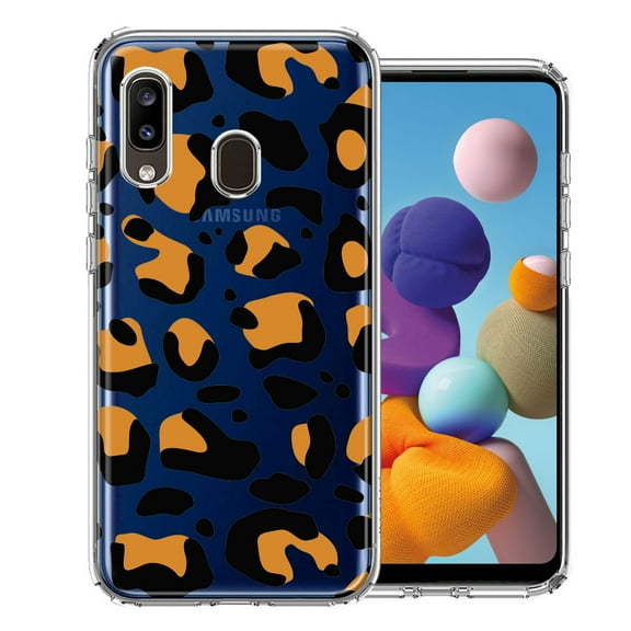 MUNDAZE for Samsung Galaxy A20 Classic Animal Wild Leopard Jaguar Print Double Layer Phone Case Cover