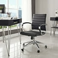 thumbnail image 5 of Modway Jive Modern Mid Back Vinyl & Aluminum Office Chair in Black/Chrome, 5 of 8