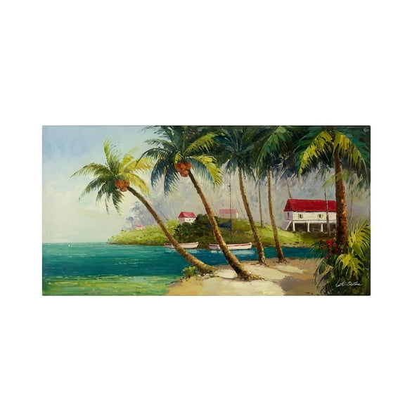 Trademark Fine Art "Caribean Bay" Canvas Art by Victor Giton