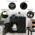 thumbnail image 4 of Demi Bonn 30" Cat Litter Box Furniture with Drawer, Cat Washroom Hidden Litter Box Enclosure, Indoor Wood Cat House Cabinet, Brown, 4 of 7